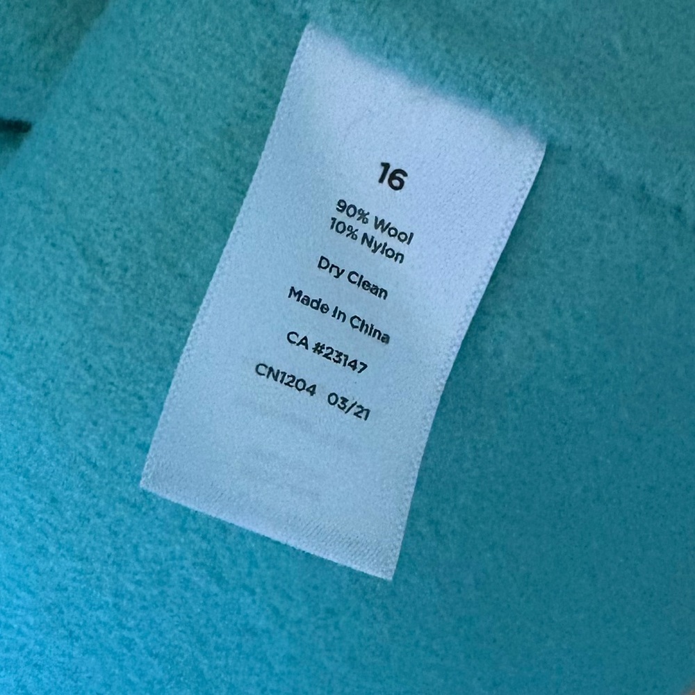 Talbots Turquoise Wool Jacket - Picture 3 of 4